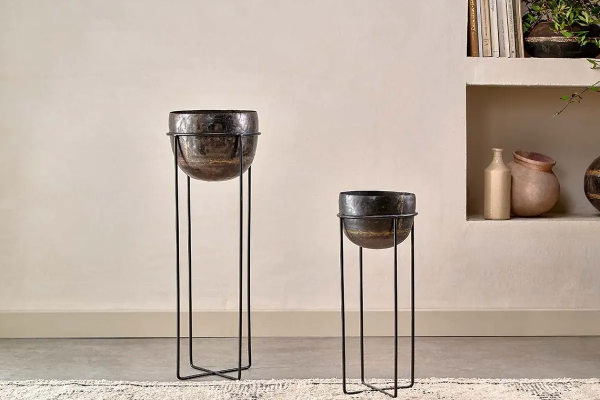 Decorative Home Accessories|Indoor Planters^Nkuku Endo Reclaimed Iron Planter Stand