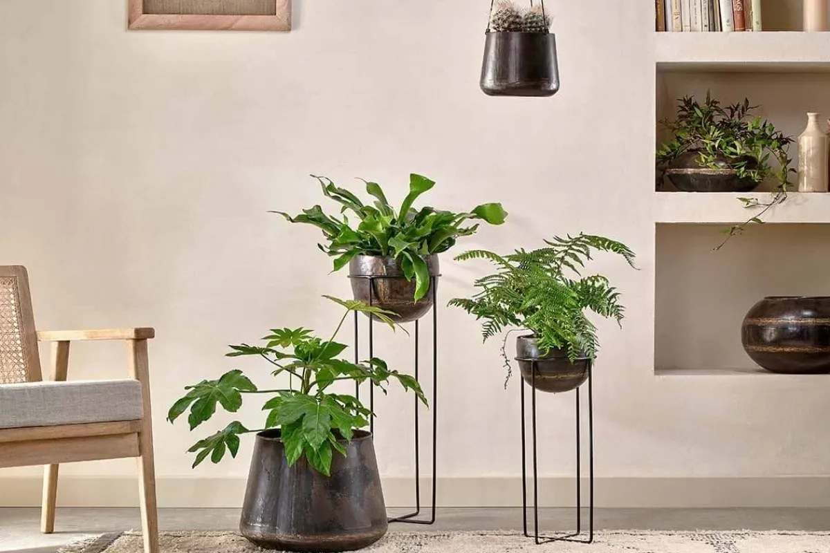 Decorative Home Accessories|Indoor Planters^Nkuku Endo Reclaimed Iron Planter Stand