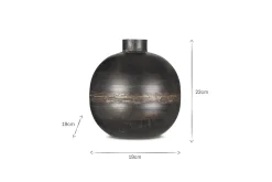 Decorative Home Accessories|Vases^Nkuku Endo Recycled Iron Vase - Black