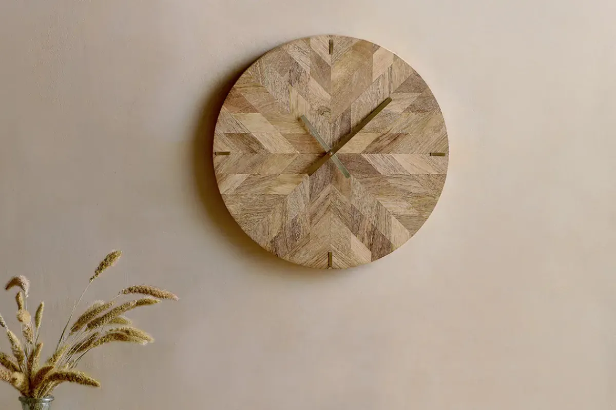 Decorative Home Accessories|Clocks^Nkuku Enugu Mango Wood Clock - Natural