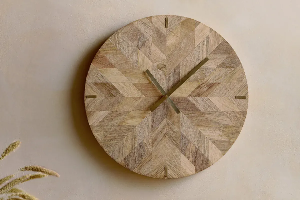 Decorative Home Accessories|Clocks^Nkuku Enugu Mango Wood Clock - Natural