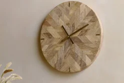 Decorative Home Accessories|Clocks^Nkuku Enugu Mango Wood Clock - Natural