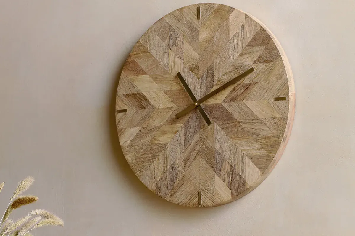 Decorative Home Accessories|Clocks^Nkuku Enugu Mango Wood Clock - Natural