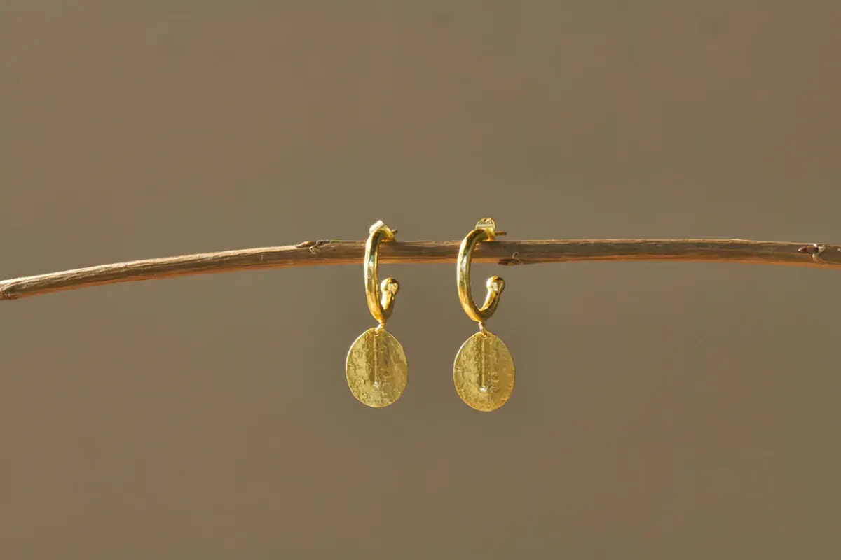 Jewellery & Jewellery Boxes|Jewellery^Nkuku Esta Hoop Earrings - Gold - One Size