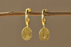 Jewellery & Jewellery Boxes|Jewellery^Nkuku Esta Hoop Earrings - Gold - One Size