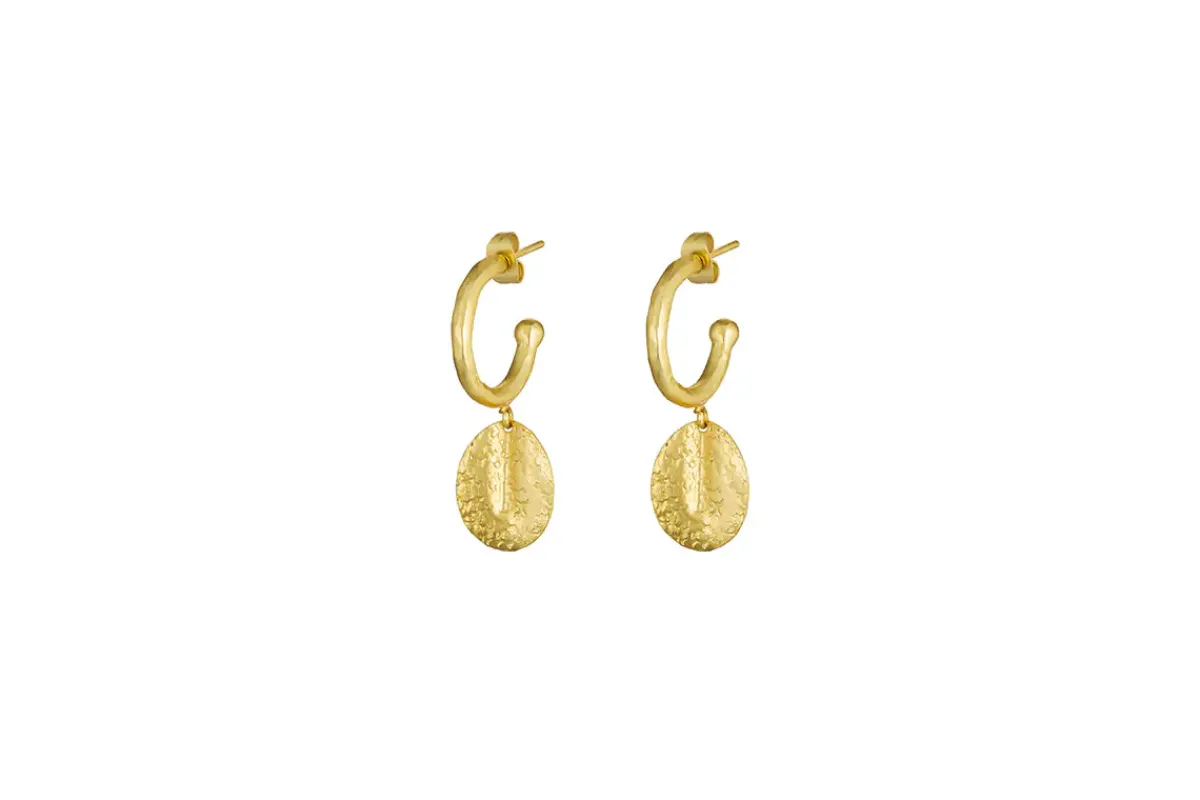 Jewellery & Jewellery Boxes|Jewellery^Nkuku Esta Hoop Earrings - Gold - One Size