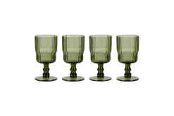 Entertaining Glasses|Wine & Champagne Glasses^Nkuku Fali Wine Glass - Olive - (Set of 4)