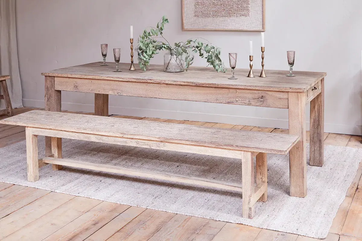 Hallway & Bootroom|Bedroom^Nkuku Fioni Reclaimed Wood Bench - Natural