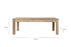 Kitchen & Dining|Dining Tables^Nkuku Fioni Reclaimed Wood Dining Table - Natural