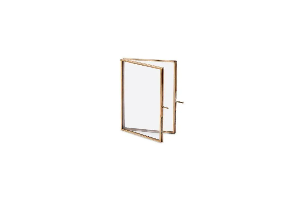 Decorative Home Accessories|Desk Accessories^Nkuku Folded Danta Frame - Antique Brass