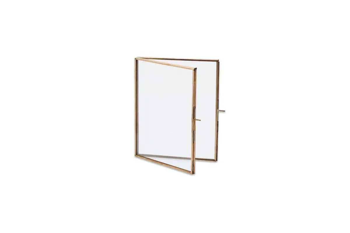 Decorative Home Accessories|Desk Accessories^Nkuku Folded Danta Frame - Antique Brass