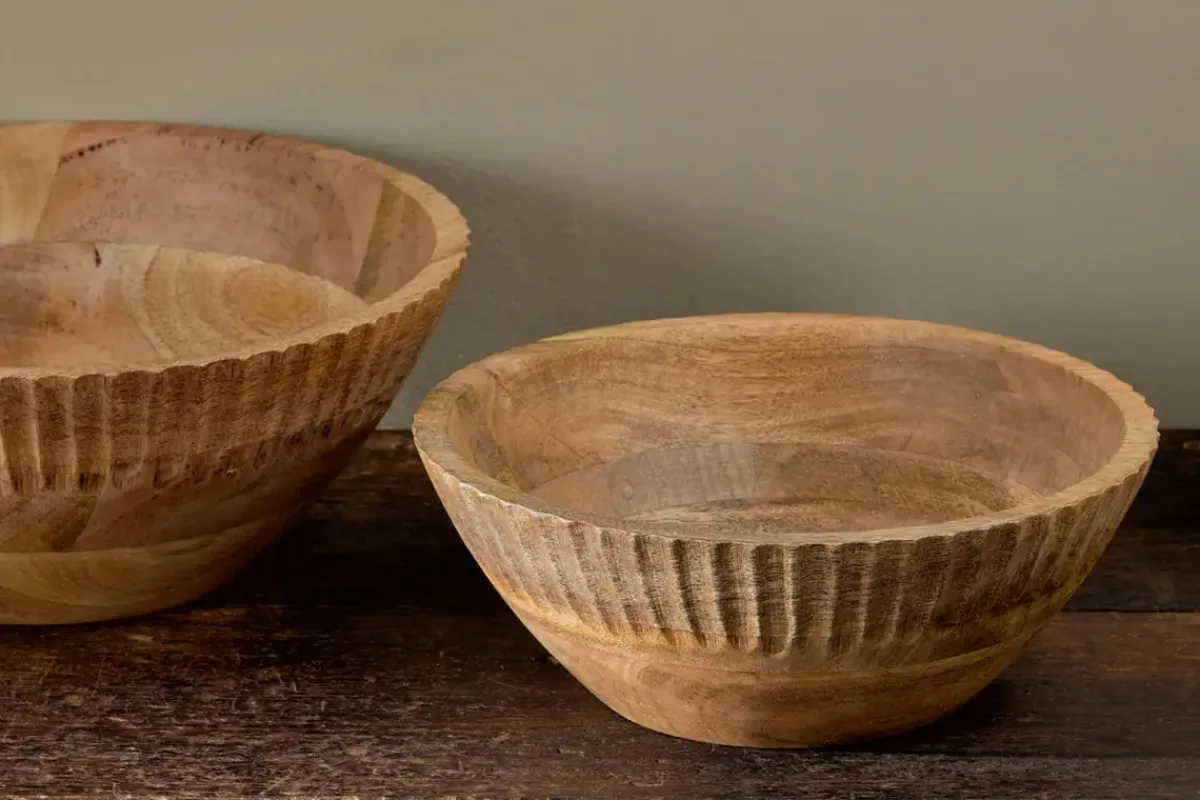 Serving Bowls|Bowls & Trays^Nkuku Gavivi Mango Wood Bowl - Natural