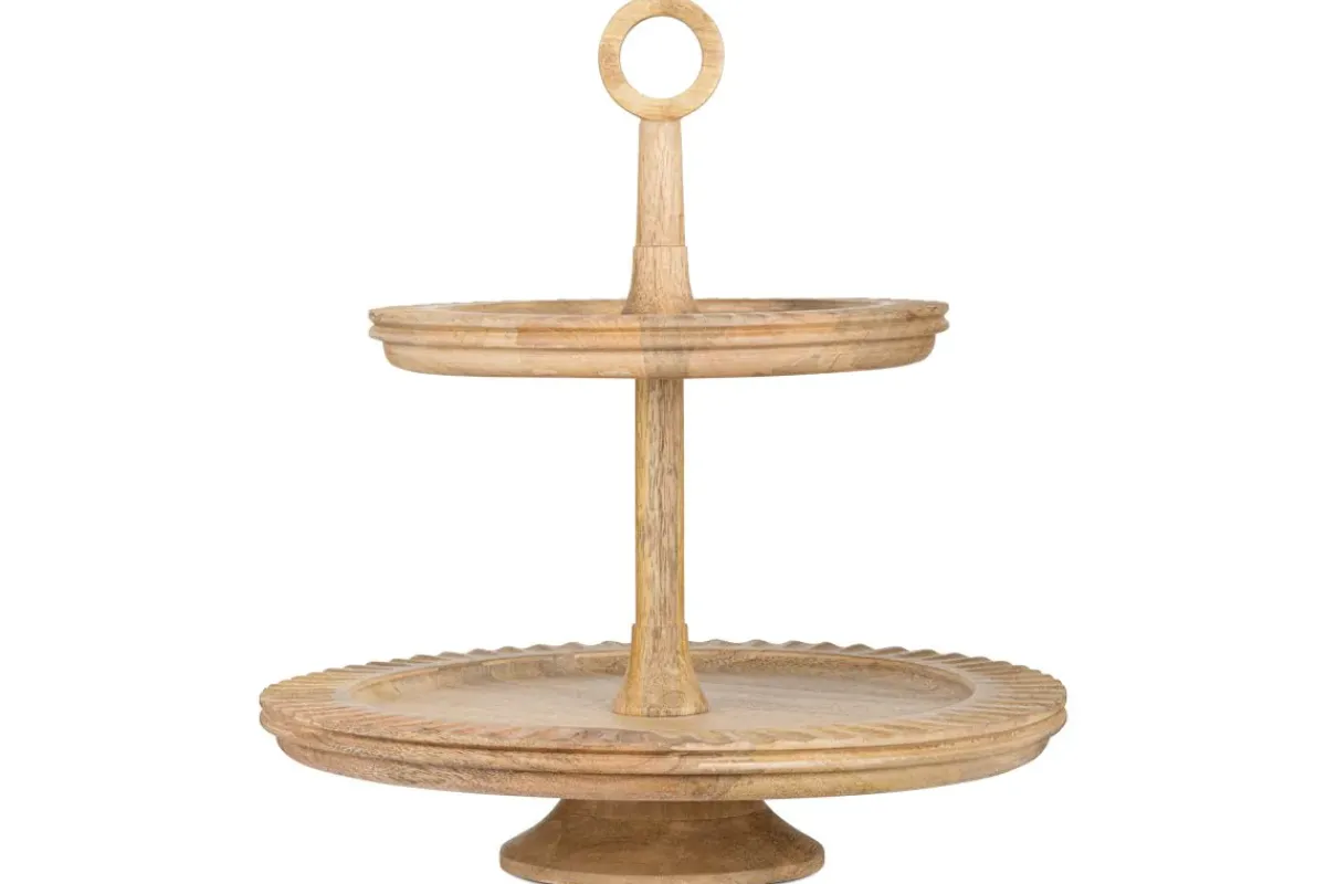 Pantry|Cake Domes & Stands^Nkuku Gavivi Mango Wood Cake Stand