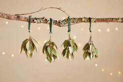 Baubles & Tree Decorations|New Christmas^Nkuku Geeti Baubles - Soft Green (Set of 4)