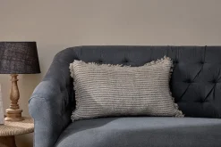 Bedroom Textiles|Cushions^Nkuku Gili Linen Cushion Cover - Dark Green & Natural