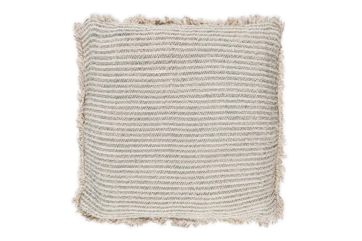 Bedroom Textiles|Cushions^Nkuku Gili Linen Cushion Cover - Dark Green & Natural
