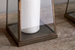 Lanterns|Candles & Candleholders^Nkuku Giva Lantern - Antique Brass