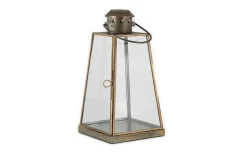 Lanterns|Candles & Candleholders^Nkuku Giva Lantern - Antique Brass