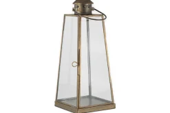 Lanterns|Candles & Candleholders^Nkuku Giva Lantern - Antique Brass