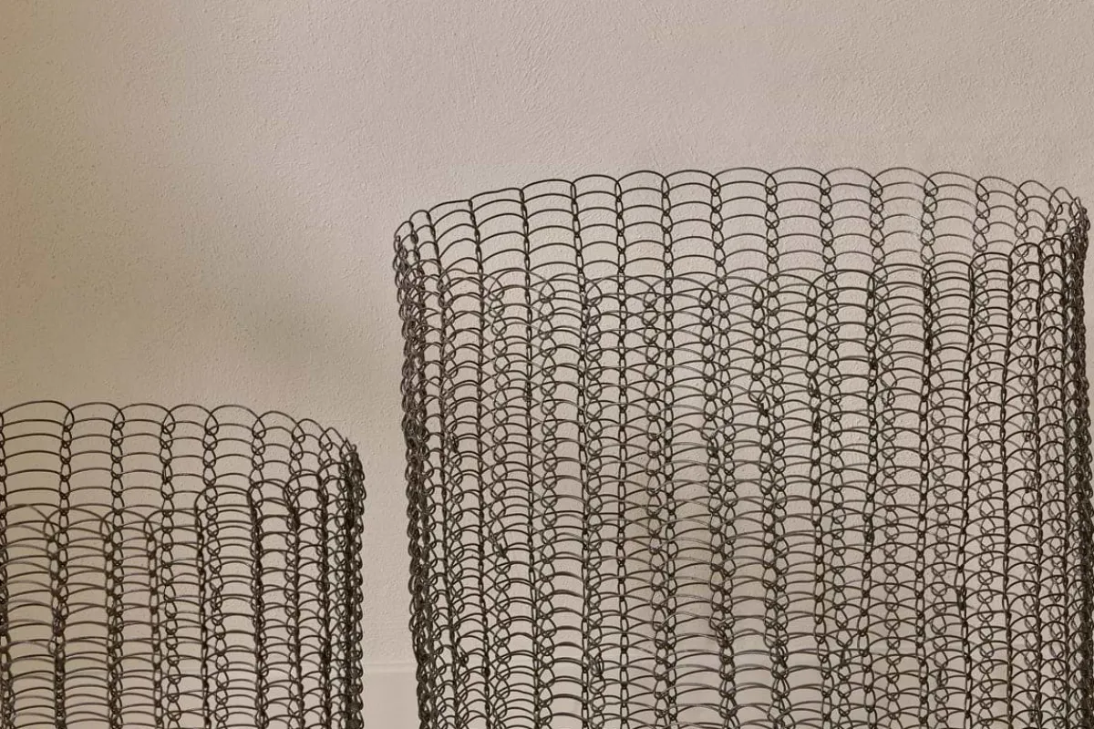 Baskets^Nkuku Gosaba Iron Basket - Aged Brass (Set of 2)