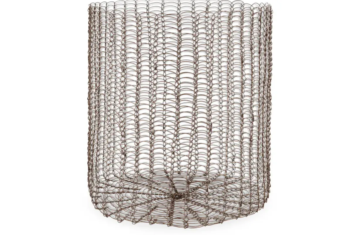 Baskets^Nkuku Gosaba Iron Basket - Aged Brass (Set of 2)