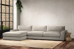 Sofa Collections^Nkuku Guddu Grand Left Hand Chaise Sofa Brera Linen Natural