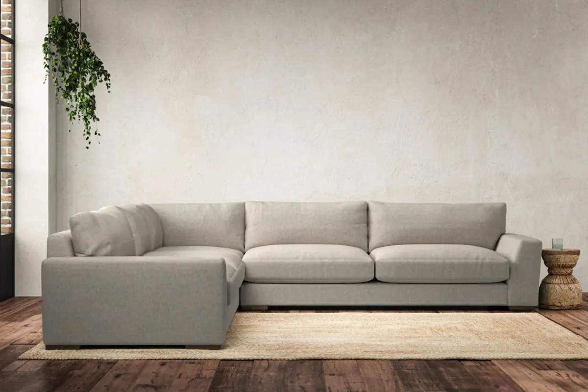 Corner Sofas|Sofa Collections^Nkuku Guddu Grand Left Hand Corner Sofa Brera Linen Natural