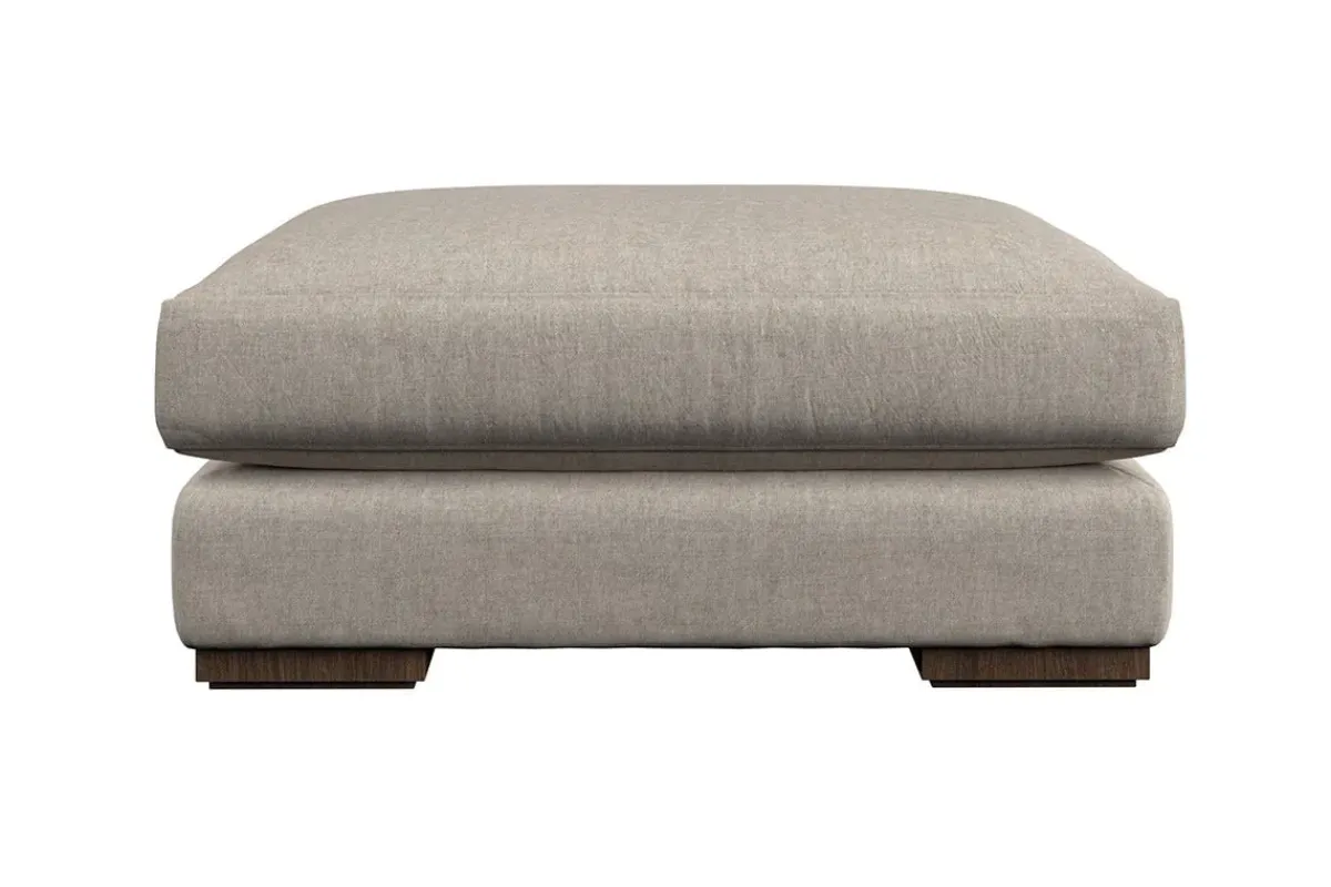 Made To Order Armchairs|Sofa Collections^Nkuku Guddu Large Footstool Brera Linen Natural