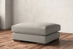 Made To Order Armchairs|Sofa Collections^Nkuku Guddu Large Footstool Brera Linen Natural