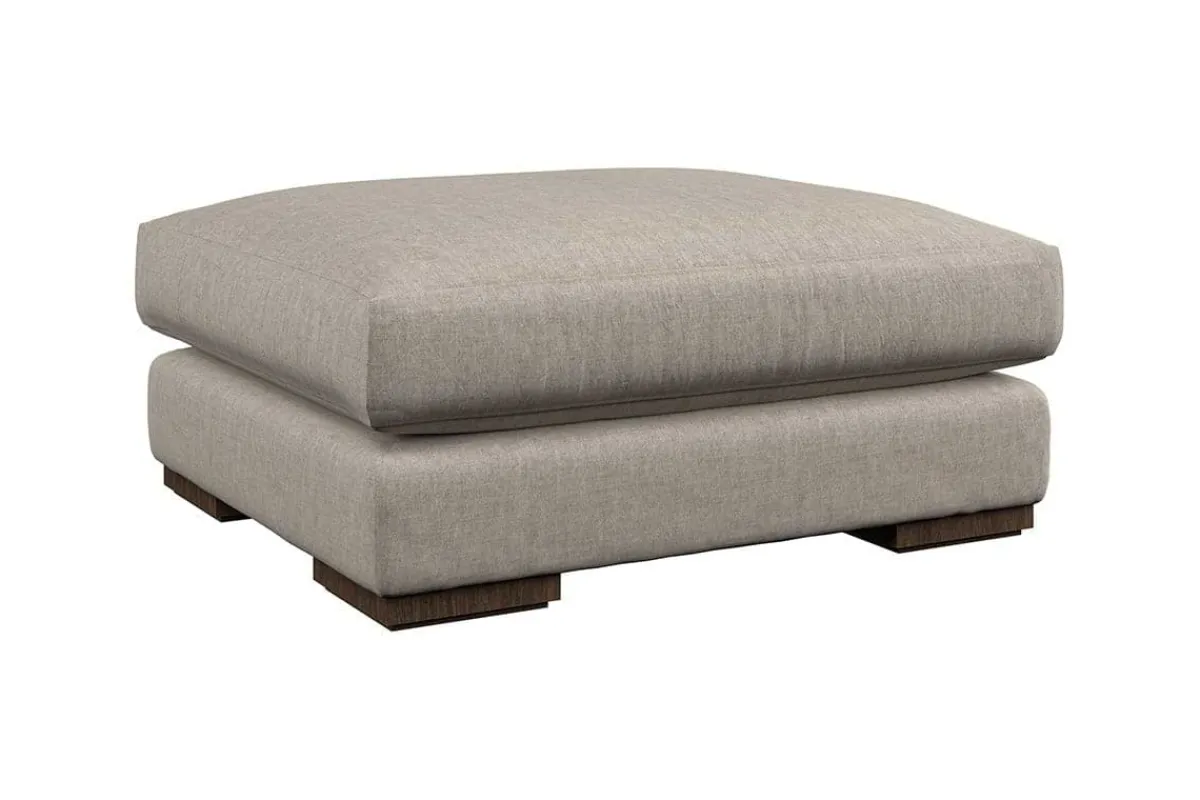 Made To Order Armchairs|Sofa Collections^Nkuku Guddu Large Footstool Brera Linen Natural