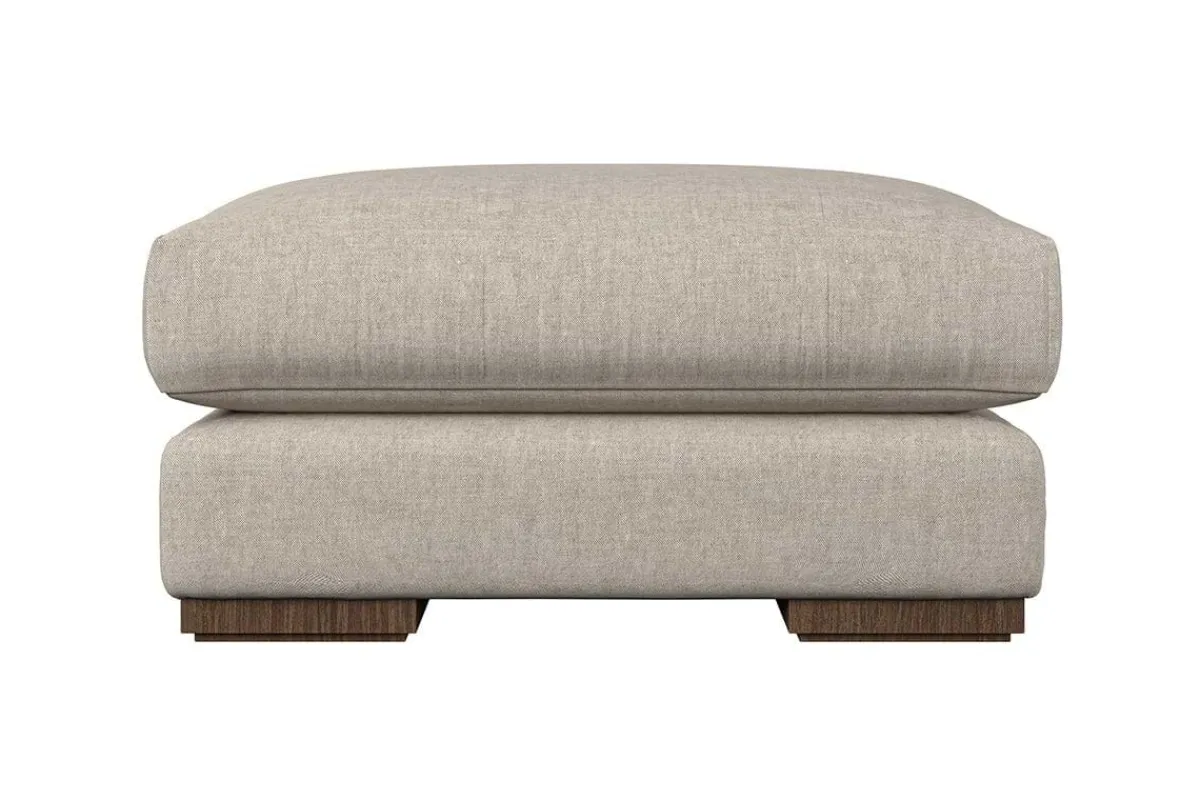 Made To Order Armchairs|Sofa Collections^Nkuku Guddu Large Footstool Brera Linen Natural