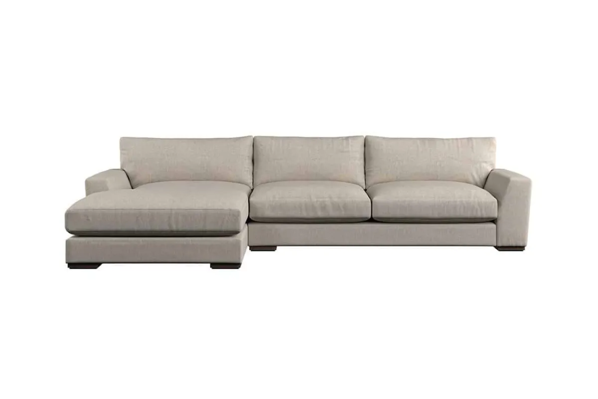 Sofa Collections^Nkuku Guddu Large Left Hand Chaise Sofa Brera Linen Natural