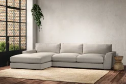 Sofa Collections^Nkuku Guddu Large Left Hand Chaise Sofa Brera Linen Natural
