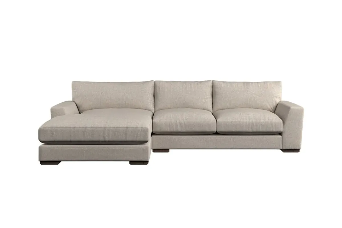 Sofa Collections^Nkuku Guddu Medium Left Hand Chaise Sofa Brera Linen Natural