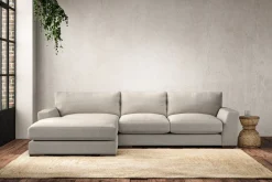 Sofa Collections^Nkuku Guddu Medium Left Hand Chaise Sofa Brera Linen Natural