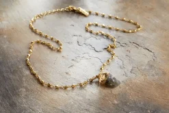 Jewellery & Jewellery Boxes|Jewellery^Nkuku Hadari Labradorite Necklace - Gold