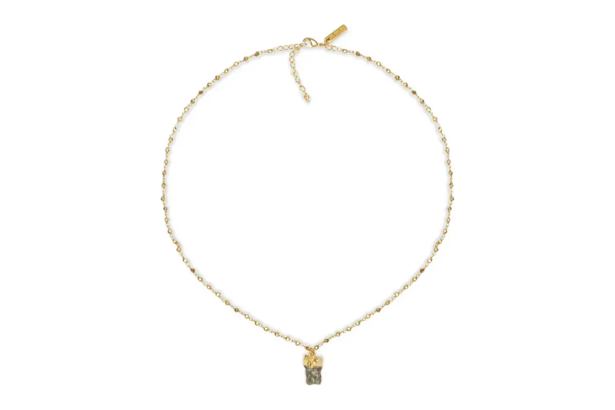 Jewellery & Jewellery Boxes|Jewellery^Nkuku Hadari Labradorite Necklace - Gold