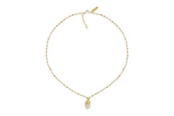 Jewellery & Jewellery Boxes|Jewellery^Nkuku Hadari Rose Quartz Necklace - Gold
