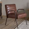 Occasional Chairs^Nkuku Hadithi Leather Occasional Chair - Chocolate Brown
