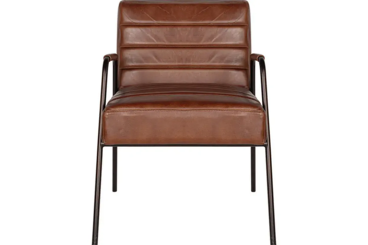 Occasional Chairs^Nkuku Hadithi Leather Occasional Chair - Chocolate Brown