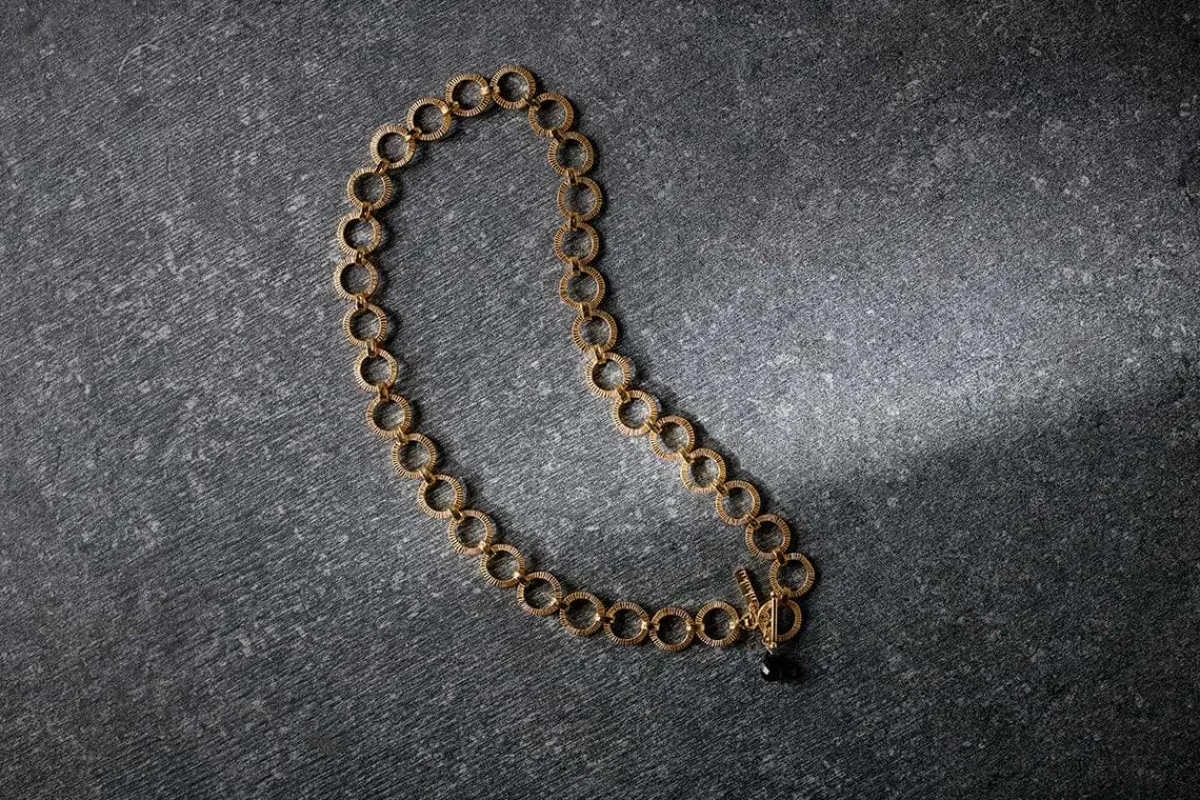 Jewellery & Jewellery Boxes|Jewellery^Nkuku Hara Onyx Necklace - Gold
