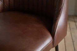 Kitchen & Dining|Bar Stools & Bar Chairs^Nkuku Harsha Leather Counter Chair - Chocolate Brown