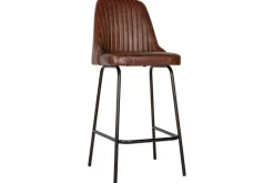 Kitchen & Dining|Bar Stools & Bar Chairs^Nkuku Harsha Leather Counter Chair - Chocolate Brown