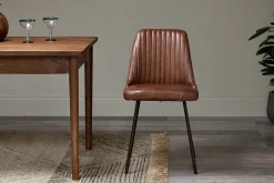 Home Office|Kitchen & Dining^Nkuku Harsha Leather Dining Chair - Chocolate Brown