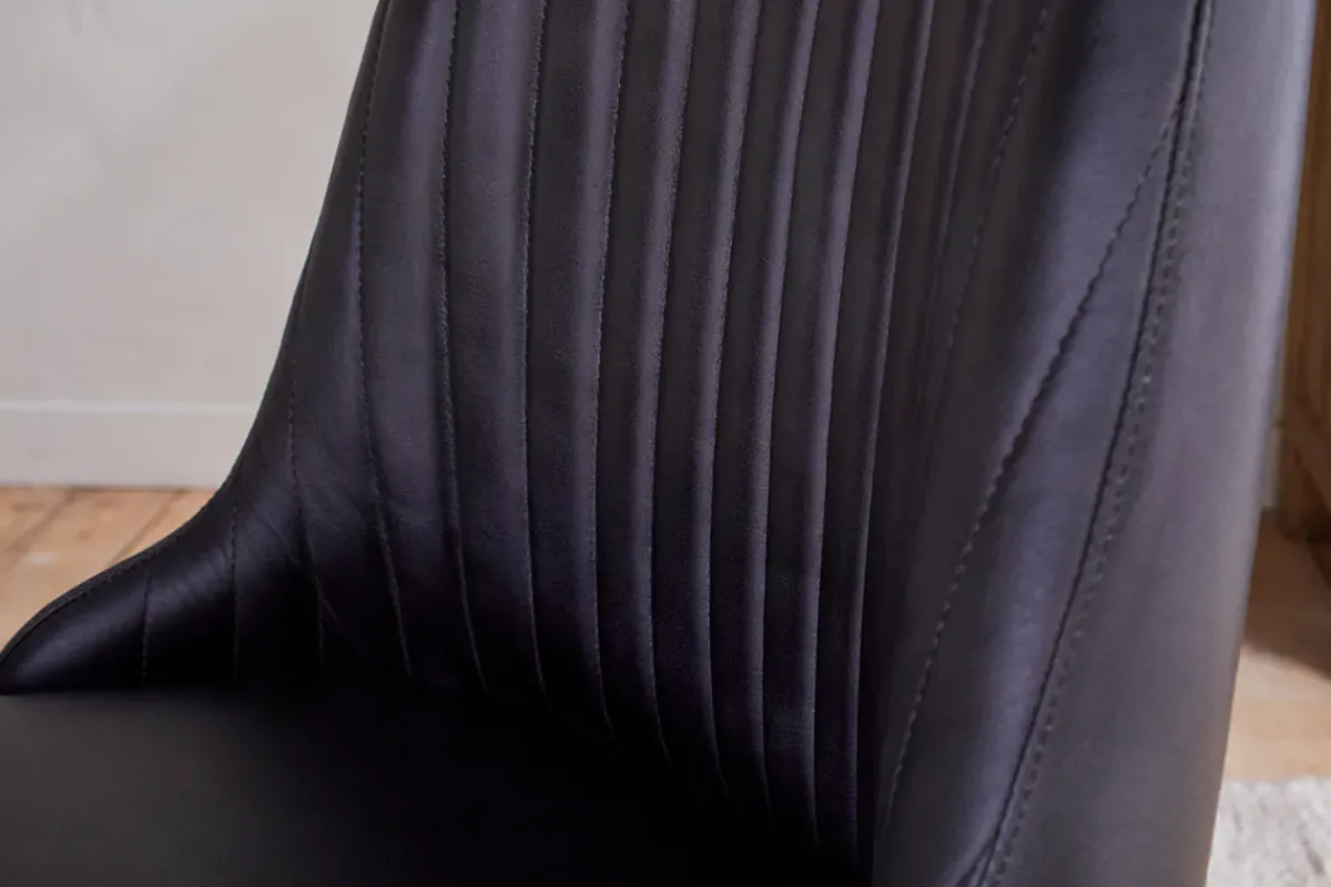 Home Office|Kitchen & Dining^Nkuku Harsha Leather Dining Chair - Aged Black
