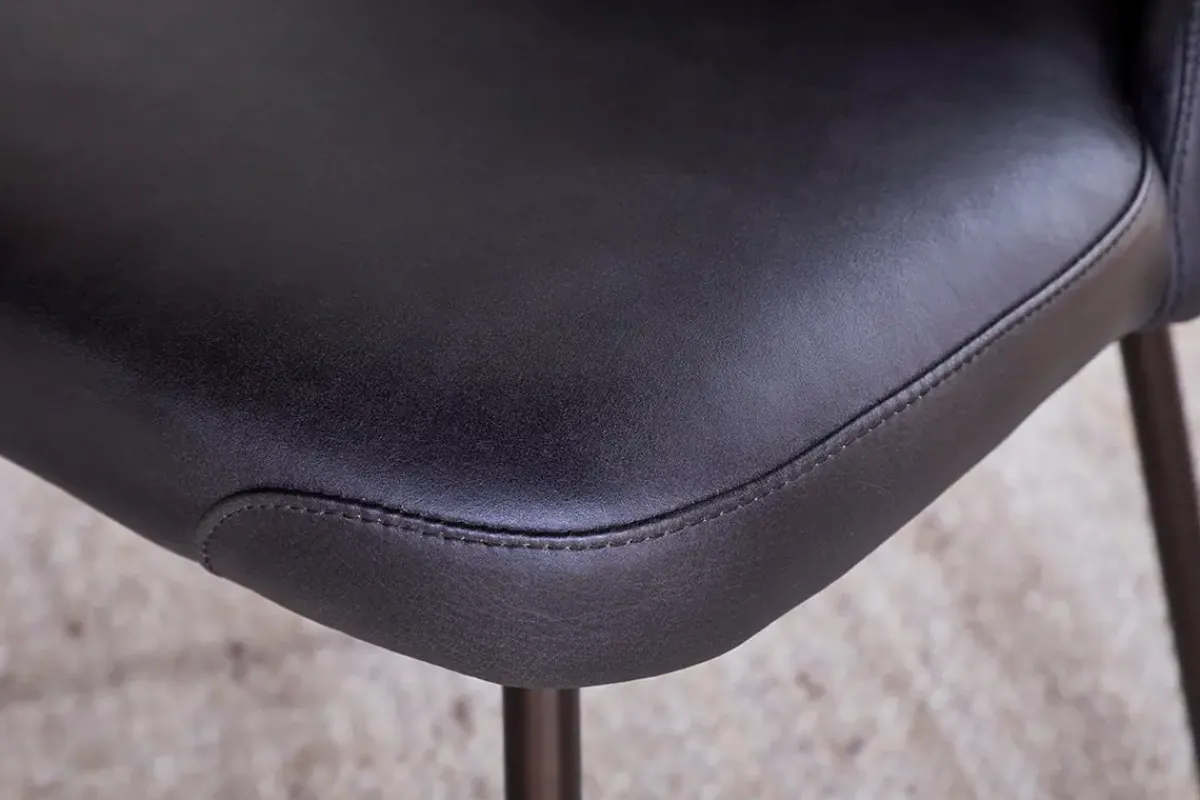 Home Office|Kitchen & Dining^Nkuku Harsha Leather Dining Chair - Aged Black