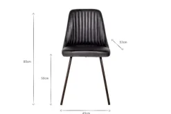 Home Office|Kitchen & Dining^Nkuku Harsha Leather Dining Chair - Aged Black