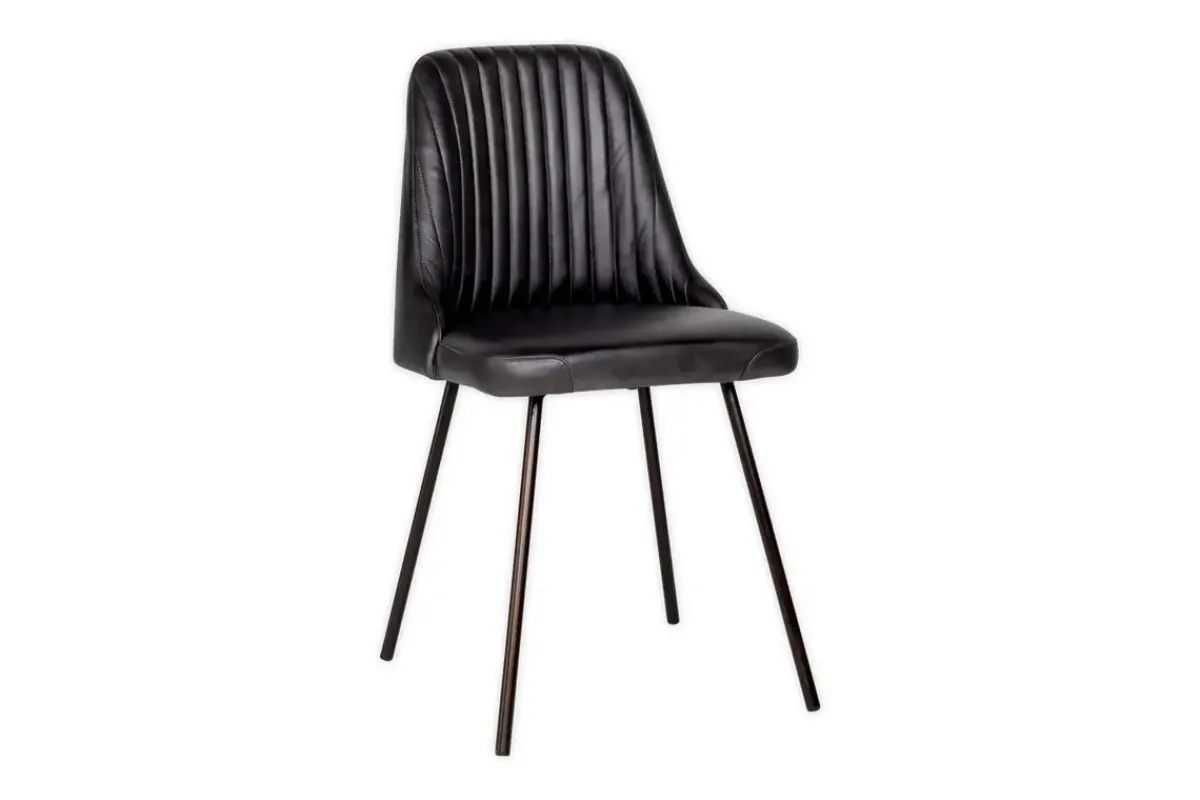 Home Office|Kitchen & Dining^Nkuku Harsha Leather Dining Chair - Aged Black