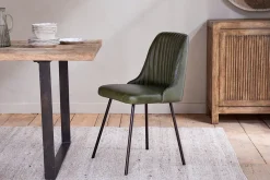 Home Office|Kitchen & Dining^Nkuku Harsha Leather Dining Chair - Rich Green