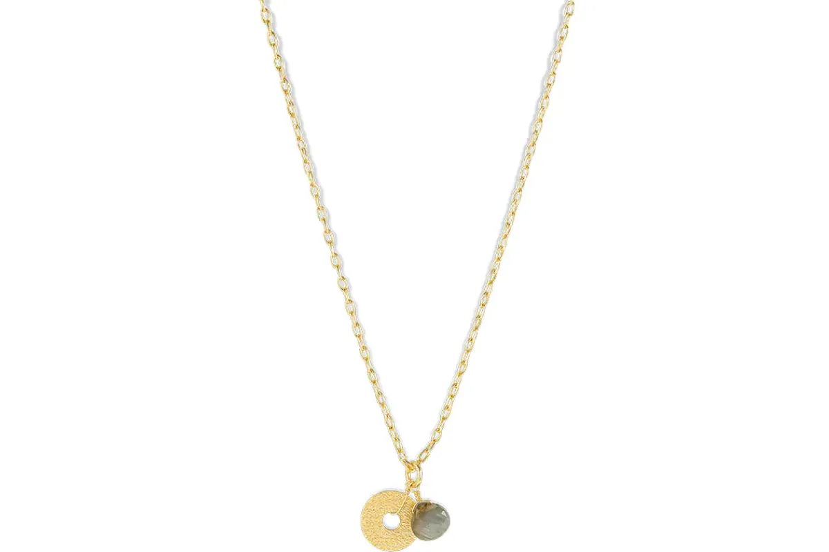 Jewellery & Jewellery Boxes|Jewellery^Nkuku Hiral Labradorite Necklace - Gold